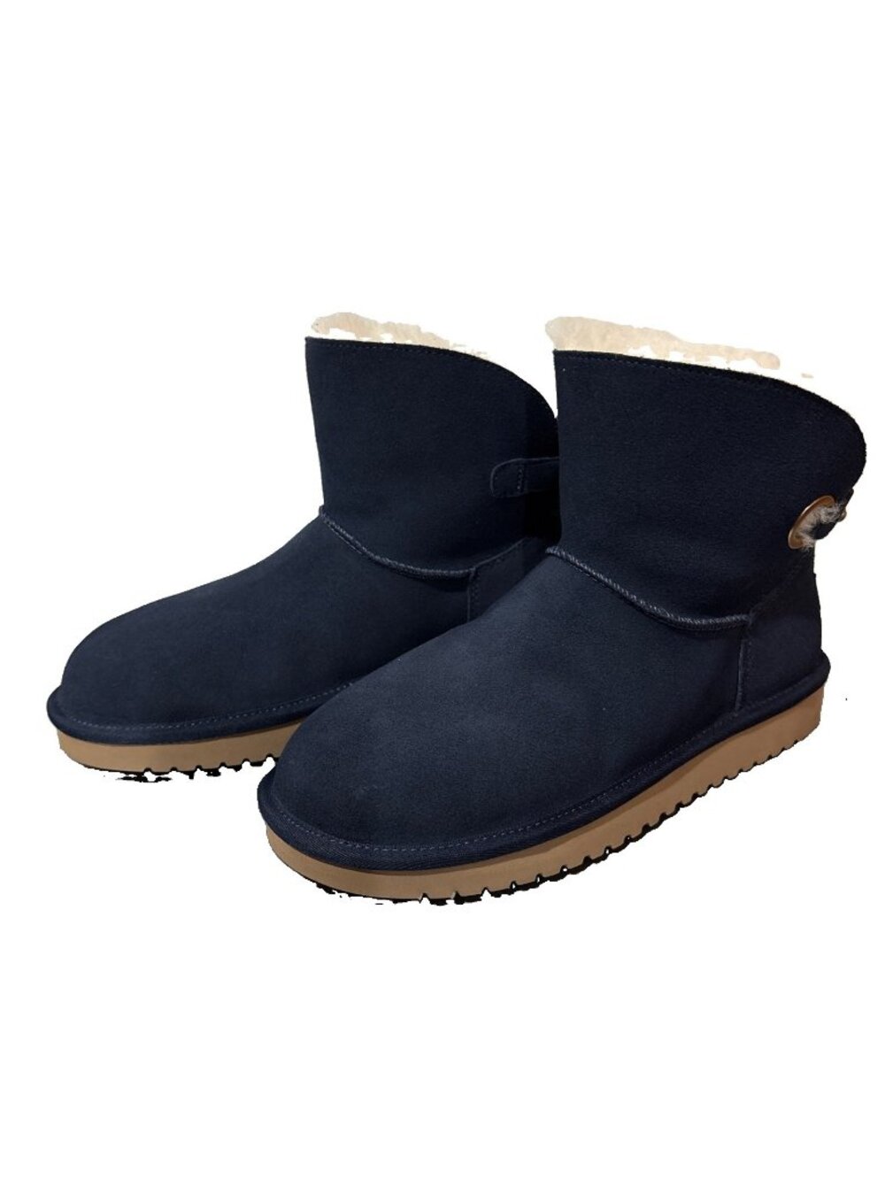 Koolaburra by UGG Navy Suede Sheepskin Lined Boots Women's Size 7 NEW NO BOX
